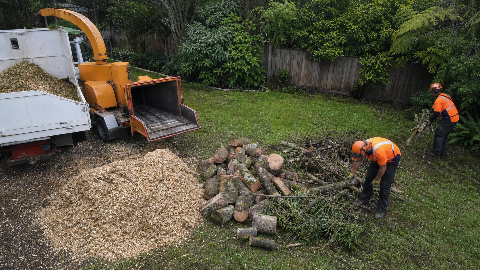 What Happens to Branches and Logs After Tree Work? on a Rotorua property